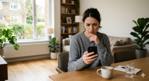 persona preocupada por compra en tienda online sin respuesta